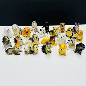 VTG 1988 NEW-RAY Dog Novelty Collectible Rubber Toy Figurine Lot Of 22 See Read